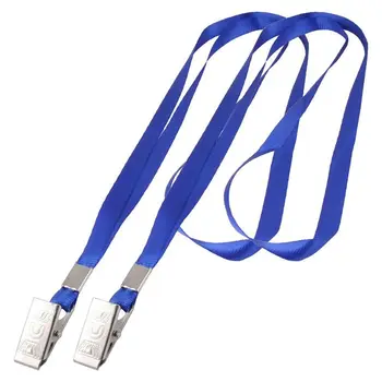 

5 Pieces Clip Metal Blue Lanyard Neck Strap for Card Holder