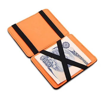 

Mini Magic Bifold Wallet Men Creative Money Clip Slim Short Purse Money Wallets Male Elastic Band Holder Cash Multi Function
