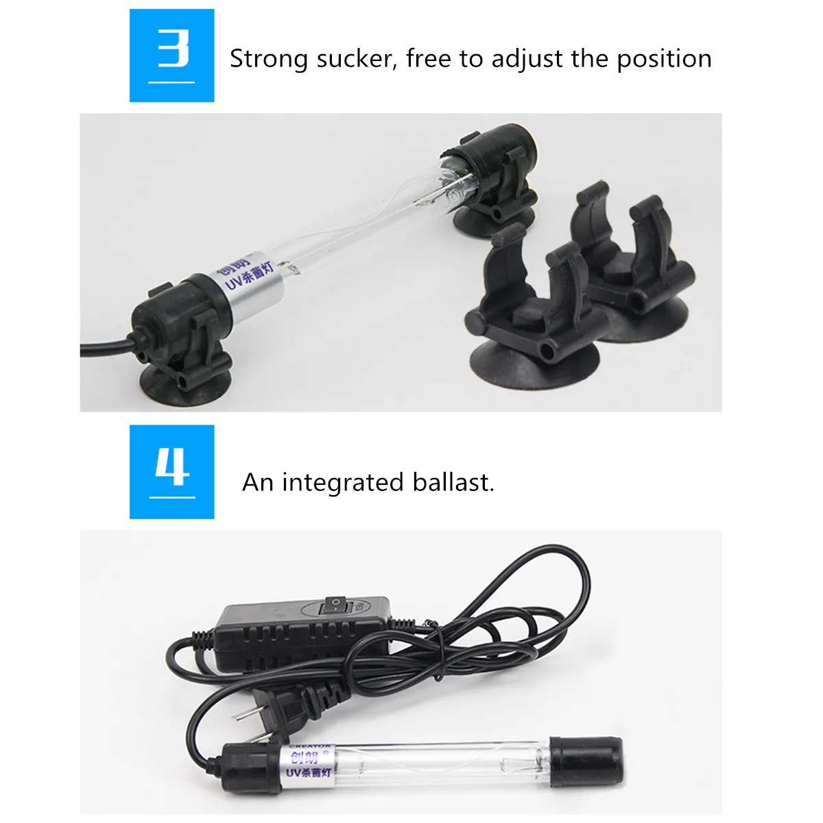 Ceny Akwarium zatapialne staw oczko wodne akwarium sterylizator UV lampa czyszczenia wody zbiornika rafy koralowej sterylizacji światła oświetlenia wodnego dostaw