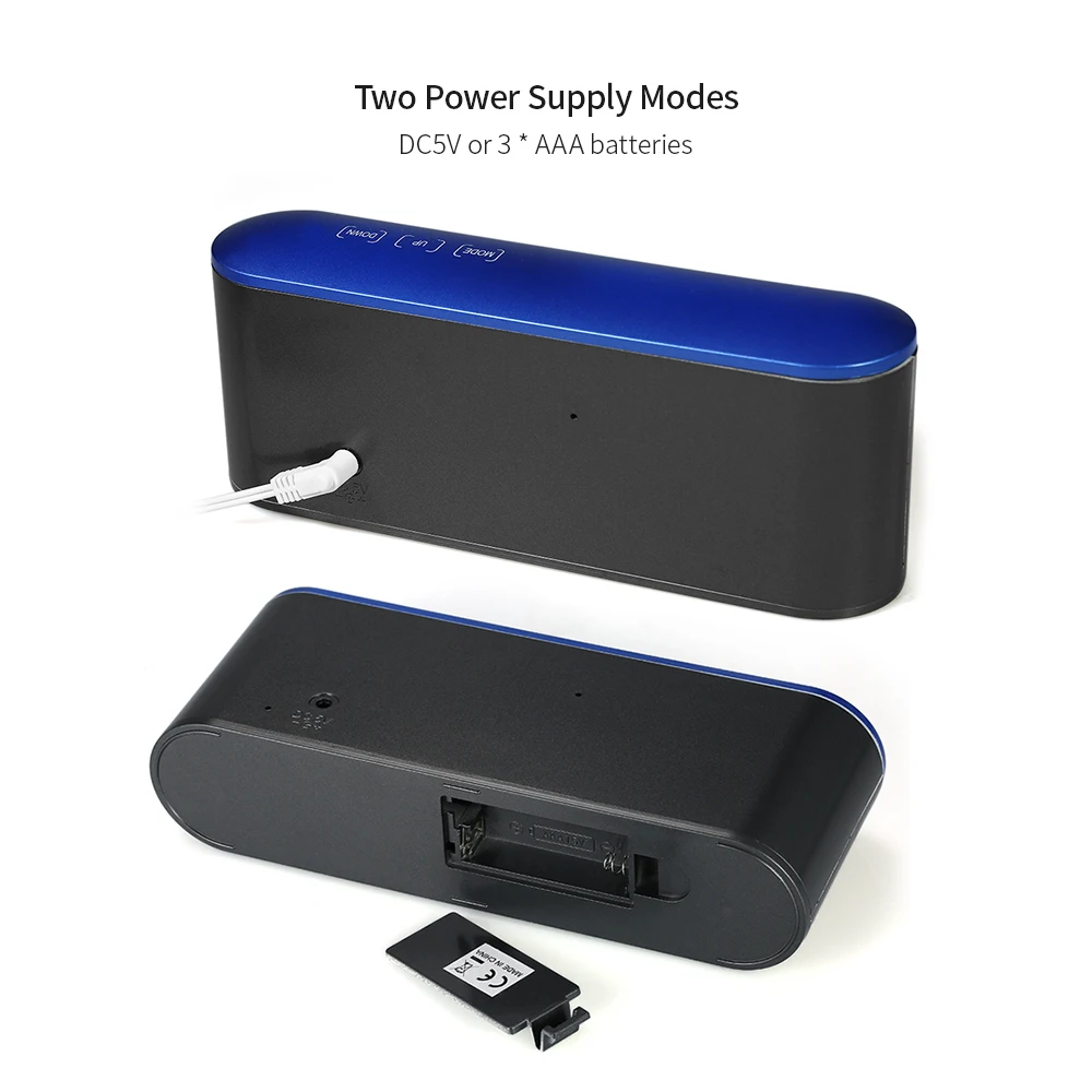 Цифровые светодиодные зеркальные часы с сенсорным управлением питание от Usb 12 ч/24