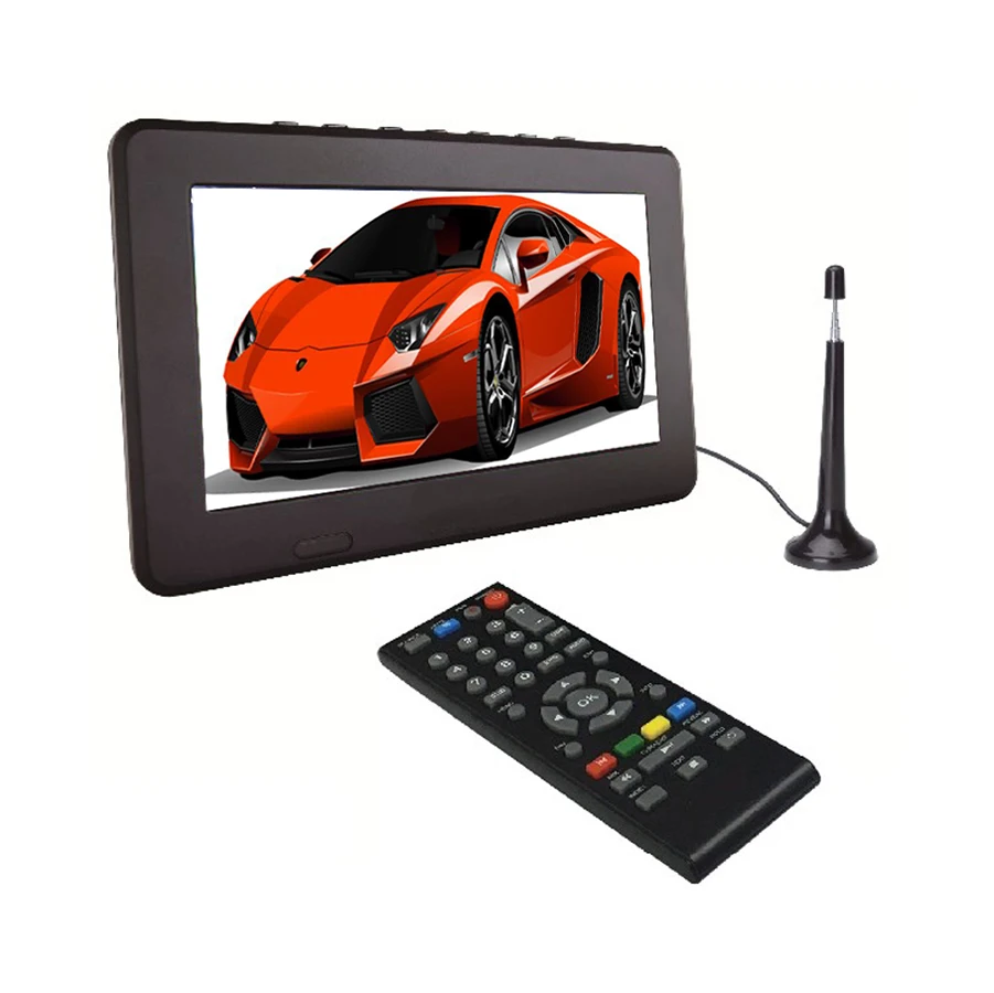 

FTA strong siginal rechargeable H.264 USB HD out multi language software upgrade digital 7 inch portable tv!