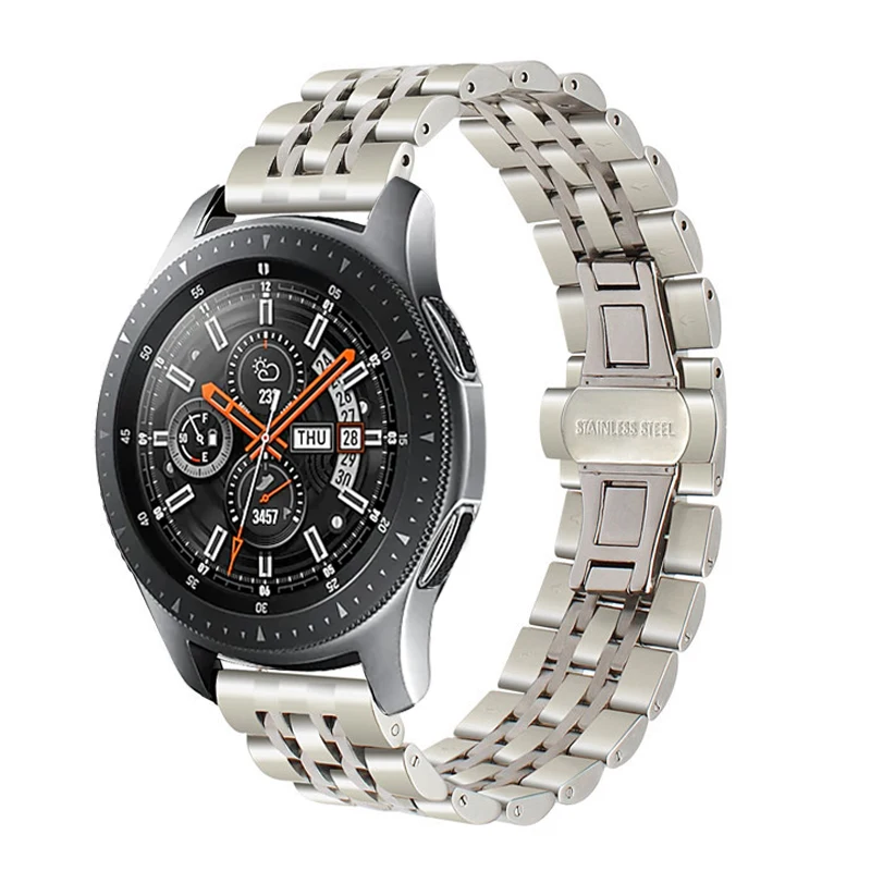 Ремешок из нержавеющей стали для Samsung Galaxy 46 мм браслет Gear S3 Classic/Frontier Huawei Watch 2 Pro 22
