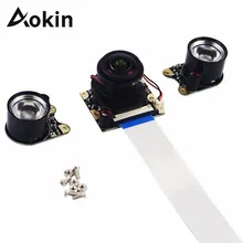 

5MP Camera Video Module 175 Degree Wide Angle + 2 IR Light +16cm FFC cable For Raspberry Pi 3 Model B+ 3 2 Night version camera