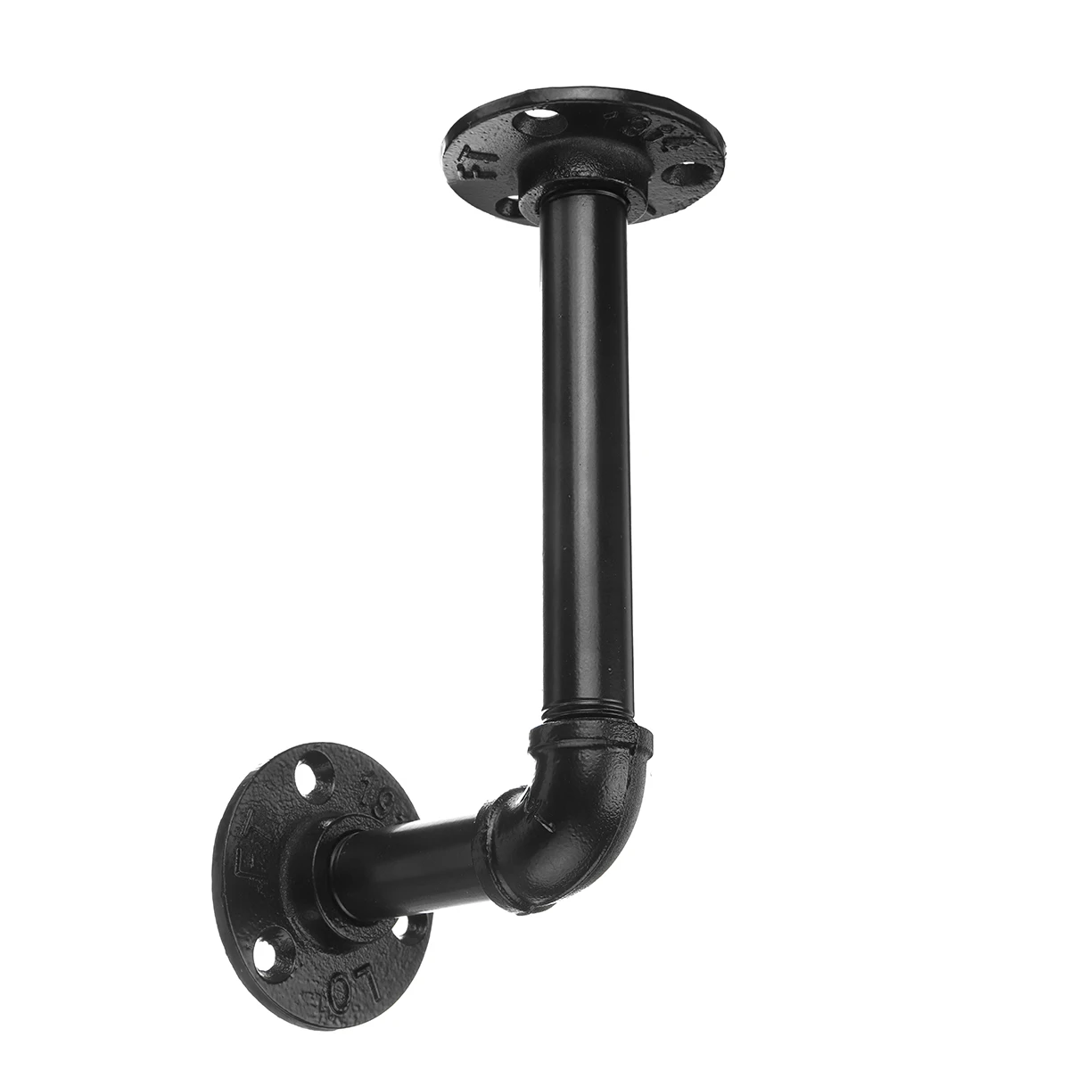 2 قطعة خمر أسود الحديد انابيب الجرف المقوسة جدار الجرف التخزين حامل رفوف Bethroom خزانة DIY ديكور