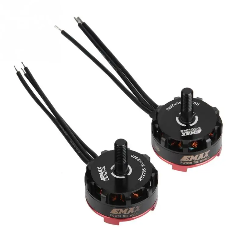 

4pcs/Set EMAX RS2205 2300KV/2600KV Motor 30A ESC RC Combo for CCW FPV Racing Quadcopter Drone CNC Machined Metal 2 - 4S Battery
