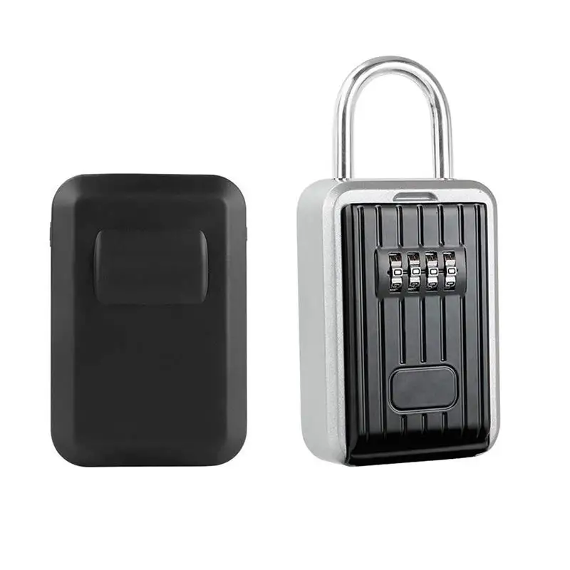 

4 Digit Password Combination Key Safe Security Storage Box Lock Case Wall Mount LockStorage Box Security Safes