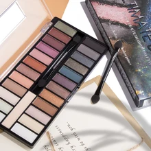24 Warna Eye Shadow Disc Mudah Alami Memakai Mutiara dan Matt Tahan Air Eyeshadow Palet Eye Aksesoris Makeup(China)
