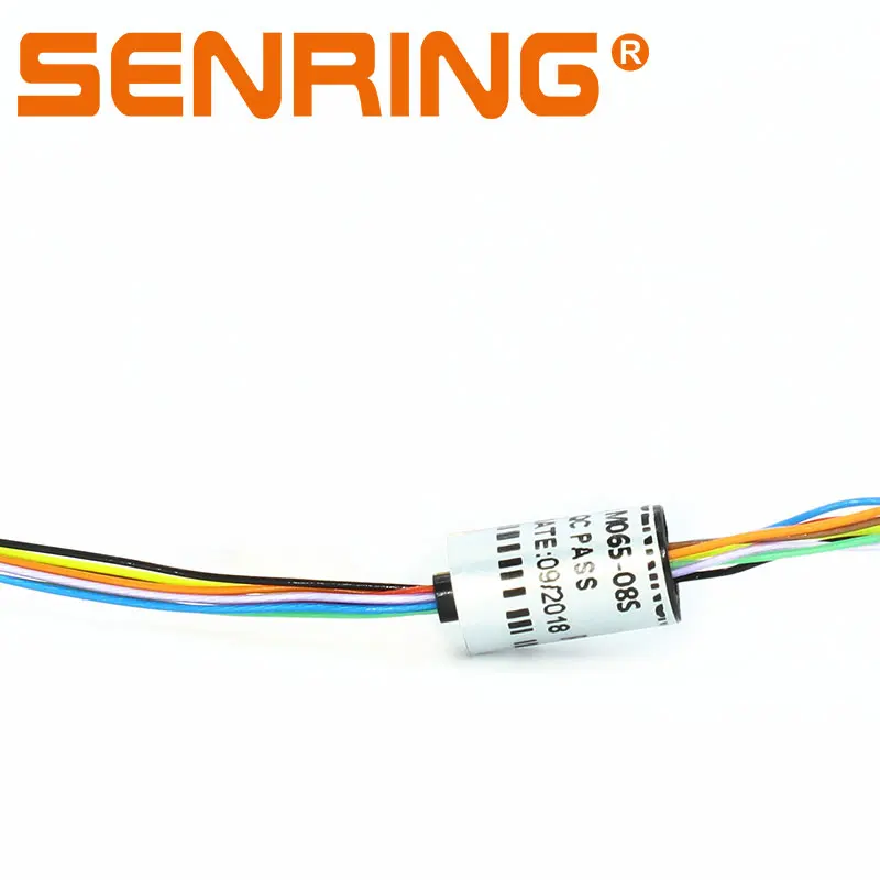 

8 Wires Miniature Capsule Slip Ring with OD 6.5mm 1A Signal Each Wire Collecting Sliring Using AWG30# Silver-Plated Teflon Lead