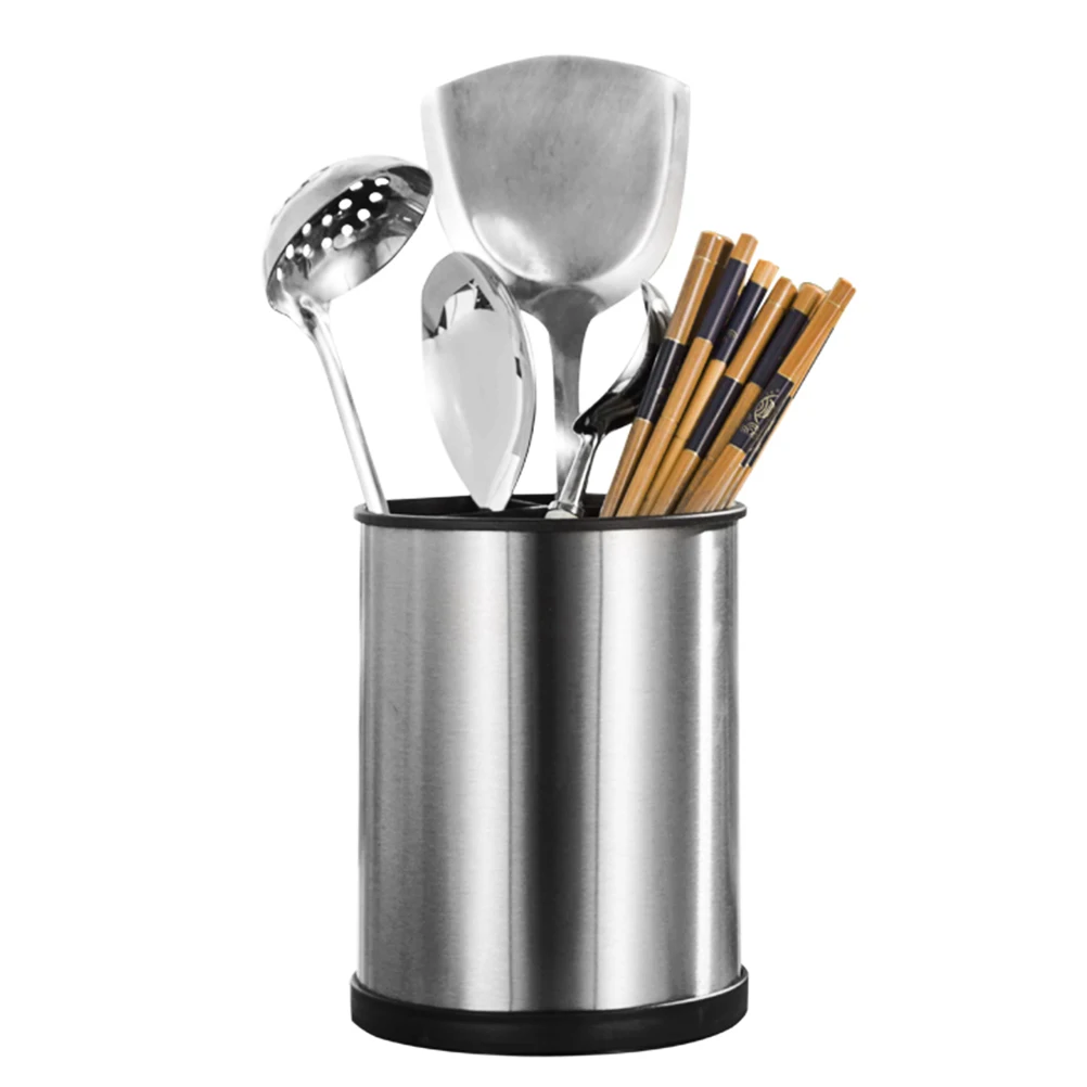

Holder Storage Stainless Steel Rotating Kitchen Utensil Holder Spinning Stainless Steel Organizer Cooking Serving Tools