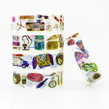 

Japanese Hand-Drawn Items Washi masking tape sticky color decorative tape set DIY decoration office stationery scrapbook 1PCS
