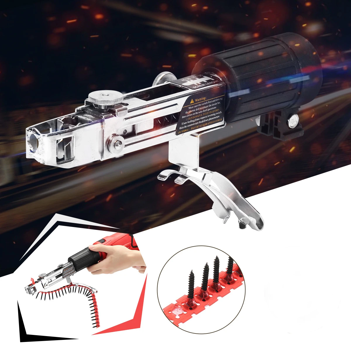 Drillpro Автоматическая цепь пистолет для ногтей адаптер винтовой электрической
