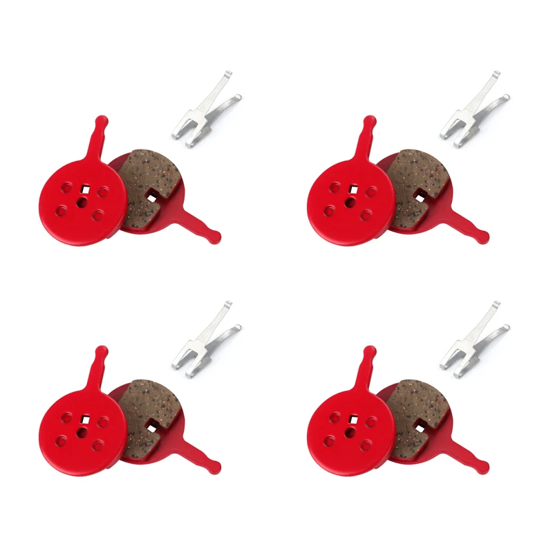 

4Pairs Mountain Bike Bicycle Brake Blocks Friction Pads For Avid BB5 Riding Red