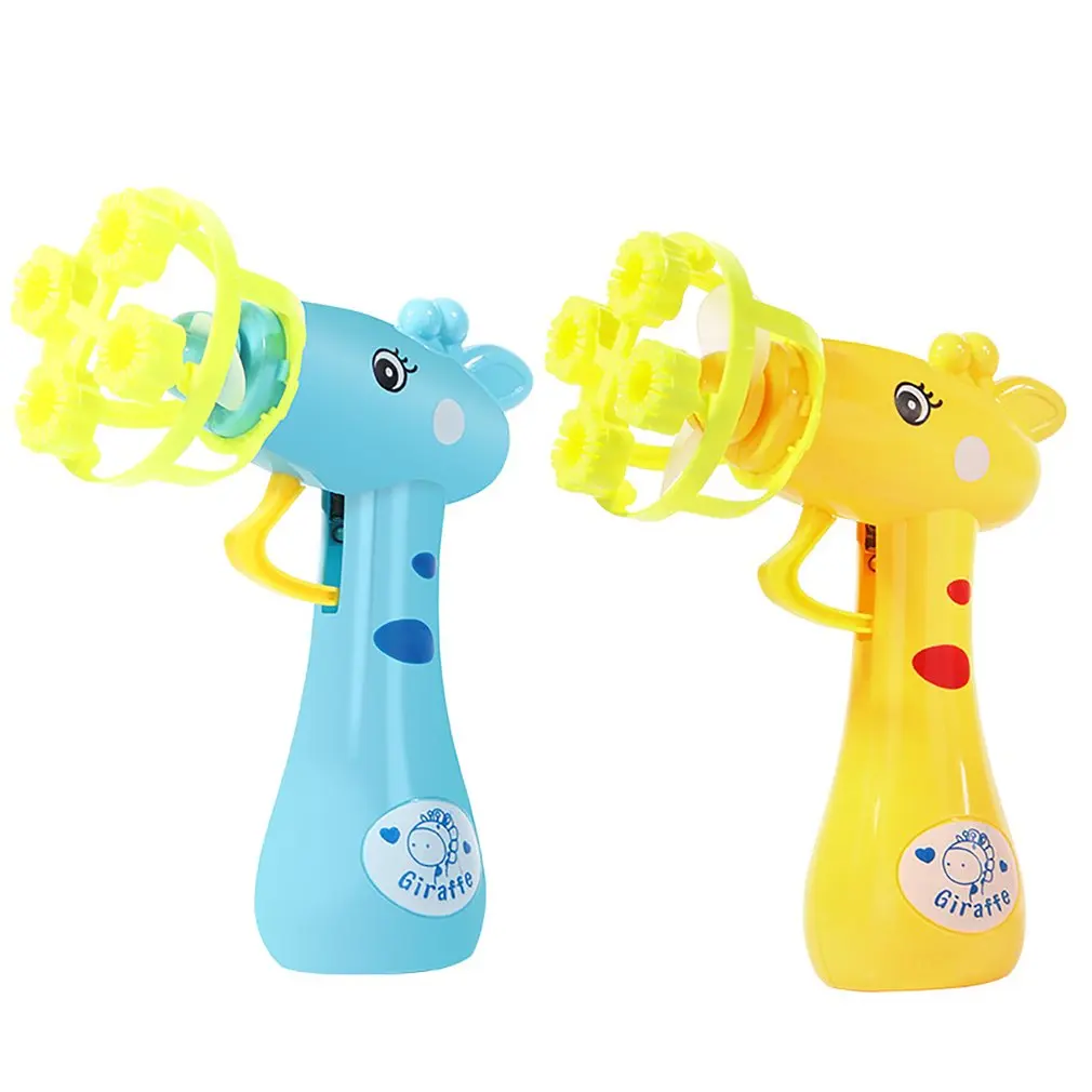 

Manual Bubble Machine Giraffe Fan Pattern Gun Toy Bubble Children Animal Pattern Exquisite Gift GC079003