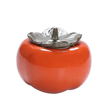 

Tea Caddy Tea Storage Cans Multifunction Persimmon Shape Candy Container Puer Oolong Coffee Powder Storage Cans Home Decoration