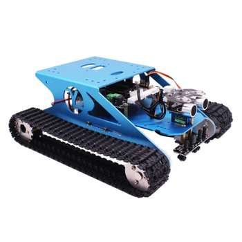 

Track Robot Kit Programmable Smart Tank Mobile Platform Chassis Robot Electronic Project Model Building Block Toys for Kid Gift