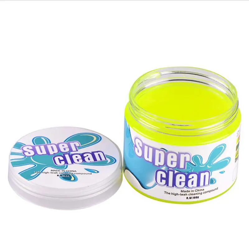 Car cleaning gel 160g Car cleaning glue Slime Automobile cup holders Sticky jelly gel compound Dust wiper Cleaner