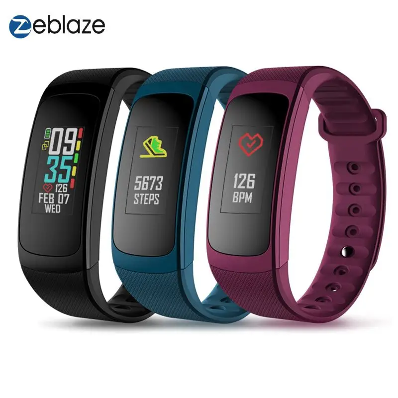 

Zeblaze PLUG C Reflective Color LCD Wristband Smart Band bluetooth Fitness Tracker Always-on Heart Rate Smartwatch Watch