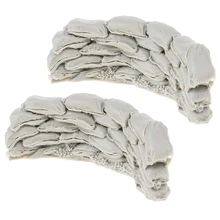 MagiDeal 2x1/35 масштаб смолы модель сцены аксессуары мешки с песком стены C 7,5x2,5 см