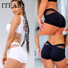 Itfabs довольно шифон дышащий для женщин пикантные спортивные тренажерный зал фитнес-браслет тощий Йога эластичные шорты брюки для девочек