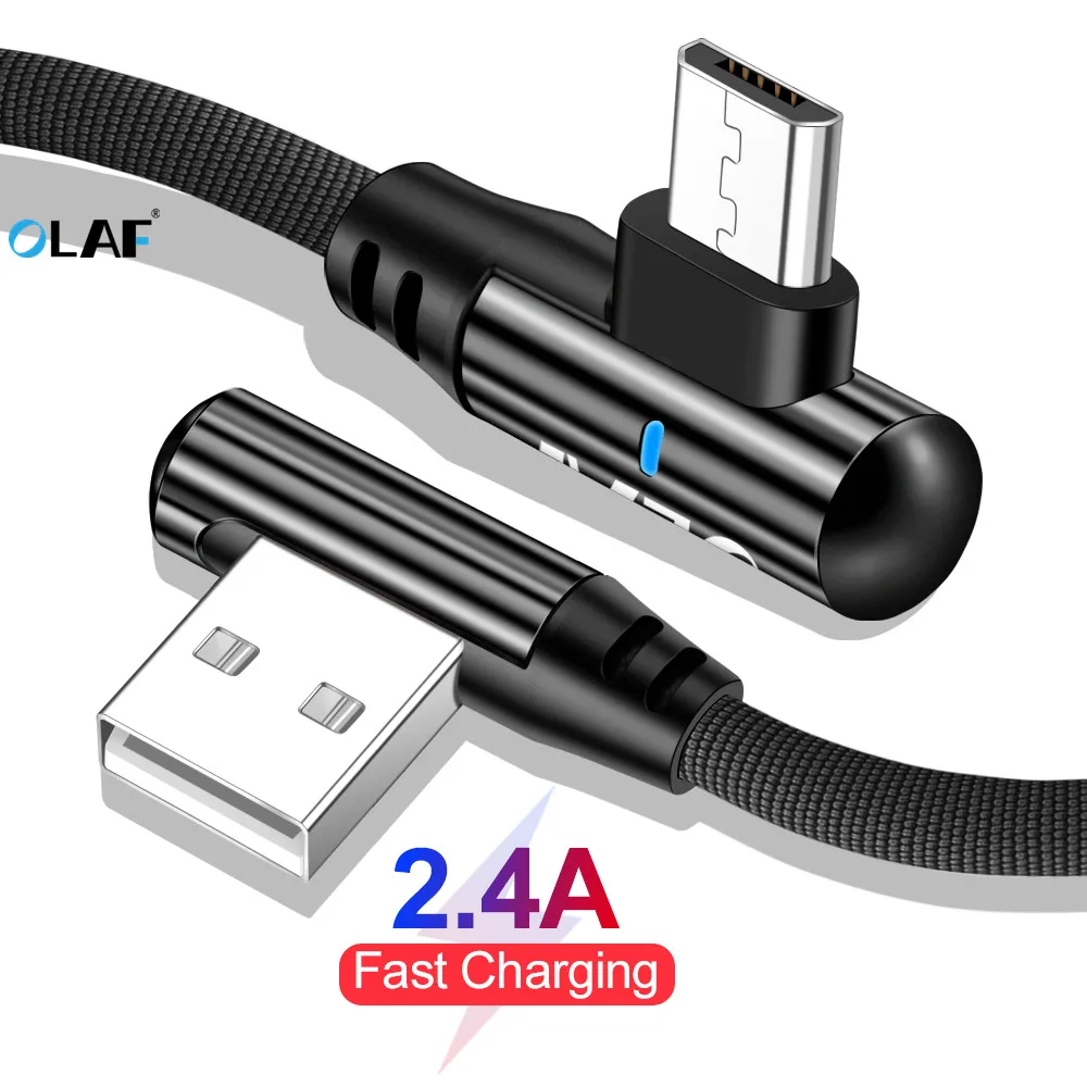 OLAF mi cro USB кабель зарядный шнур для huawei 90 градусов мобильный телефон кабель для samsung Note 6 Синхронизация данных USB кабели для Xiaomi mi 2