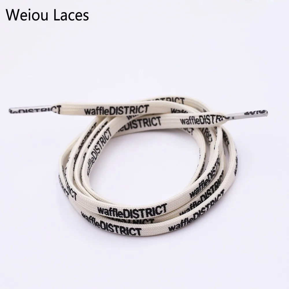 Weiou Brand New 7mm Double-sided Printing WaffleDistrict Shoelace Extra Long Shoestring Sports Clothing Drawstring 60-180cm