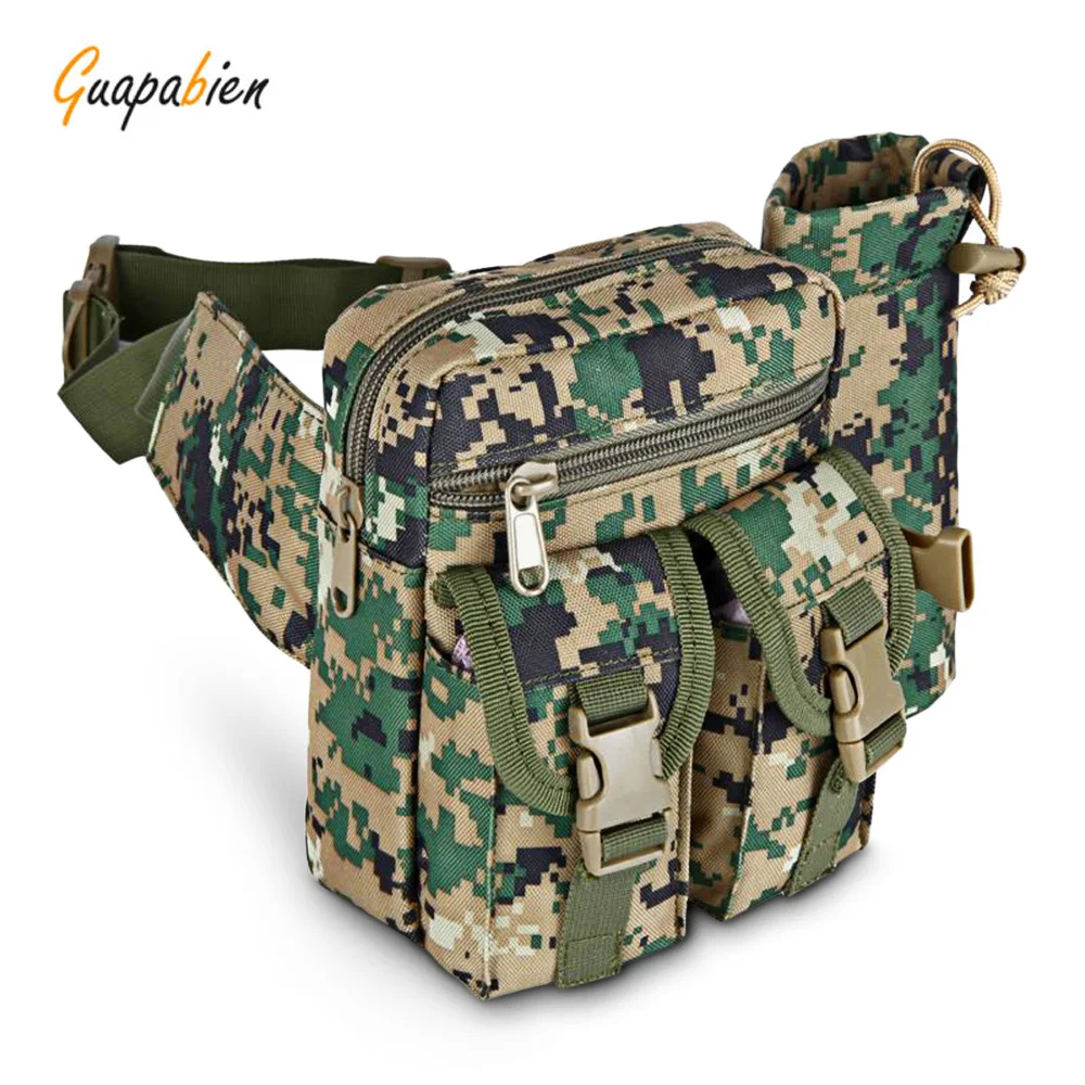 Многофункциональный военно-тактическая сумка поясная сумка с держатель для бутылки с водой карман для Пеший Туризм Кемпинг Рыбалка Охота