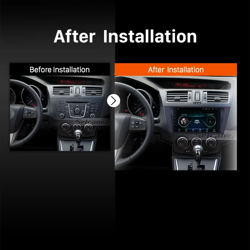 Top Harfey 1024*600 9 inch Car Multimedia Player Android 8.1 GPS Navigation System for 2009 2010 2011 2012 Mazda 5 with Digital TV 5