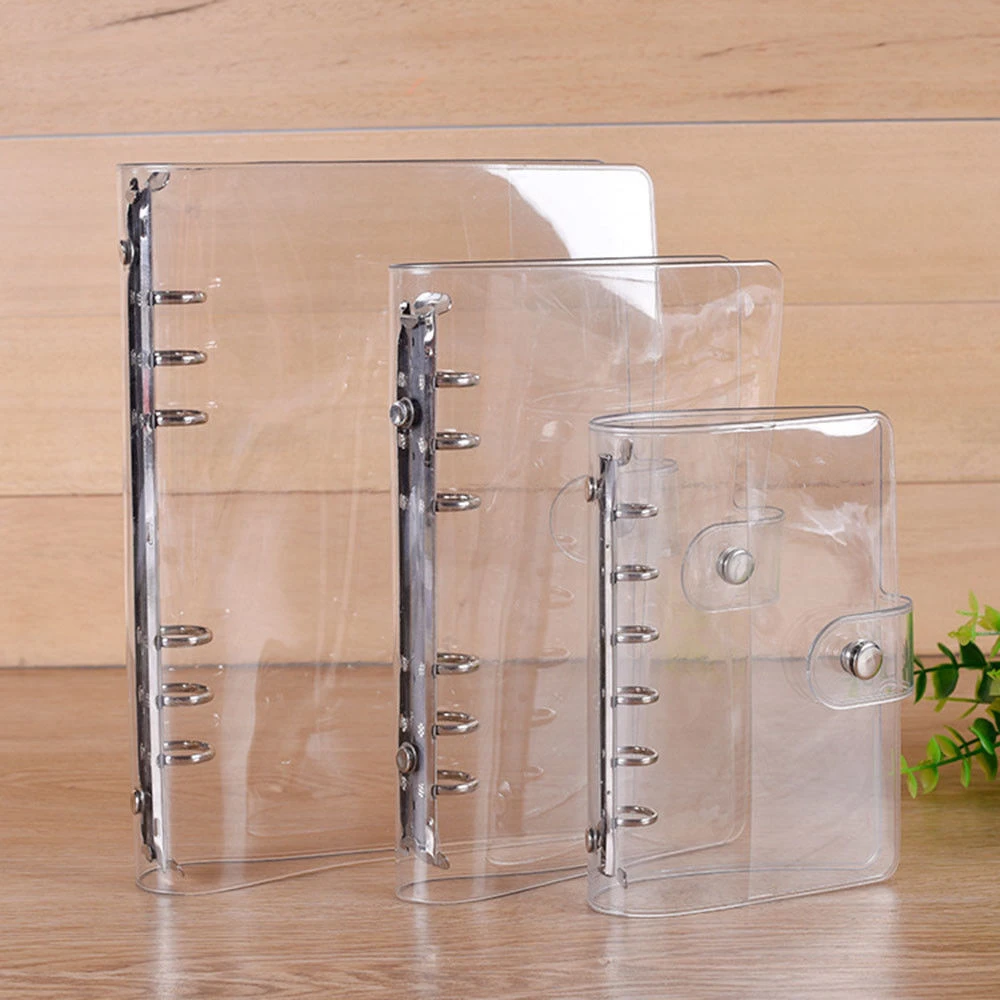 A5//A6//A7 Transparent Leaf Ring Binder Notebook Weekly Cover Planner F0B7 C0O7