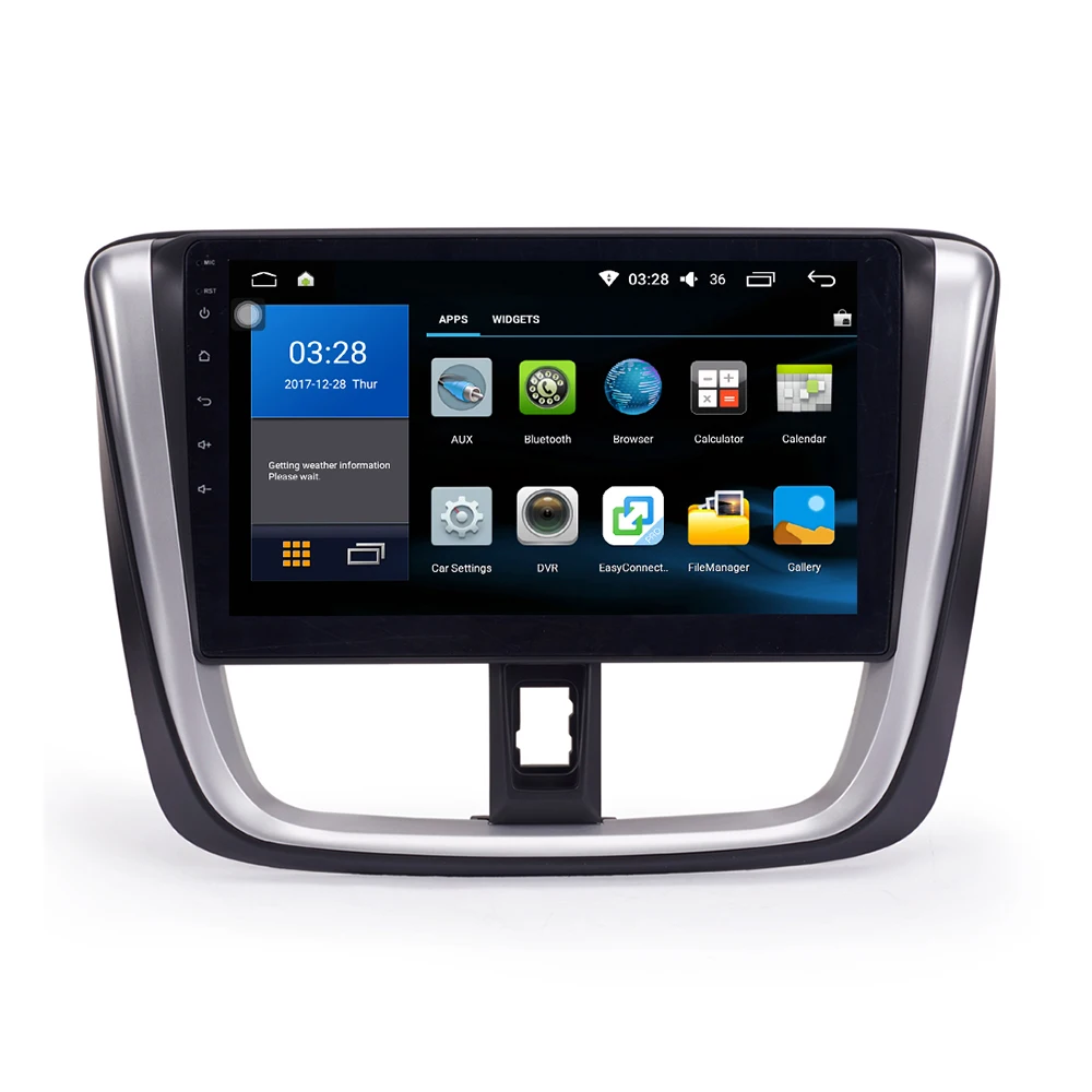 

Octa Core 1024*600 Android 8.1 Car DVD GPS Navigation Player Deckless Car Stereo For Toyota Vios 2017 Radio Headunit