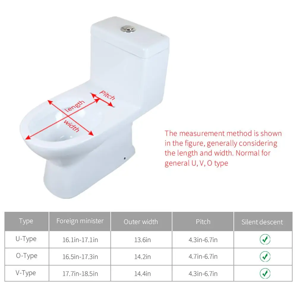 Billig Langsam Schließen Wc Sitze O U V Typ Ersatz Deckel Set Weiß Haushalt Antibakterielle Quick Release Bad wc Sitze Abdeckung