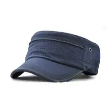 Классический промытый хлопок кадет армейская Кепка для мужчин и женщин Gorras Planas матросский патруль Усталость шляпа лето осень Открытый Военный стиль шляпа