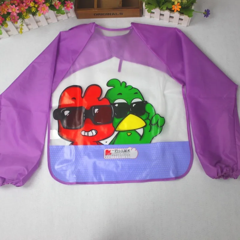 

Customized Children Overclothes Back Dressing Waterproof Baby Baby Avoid Wash Eat Clothes Bib Bib Long Sleeve