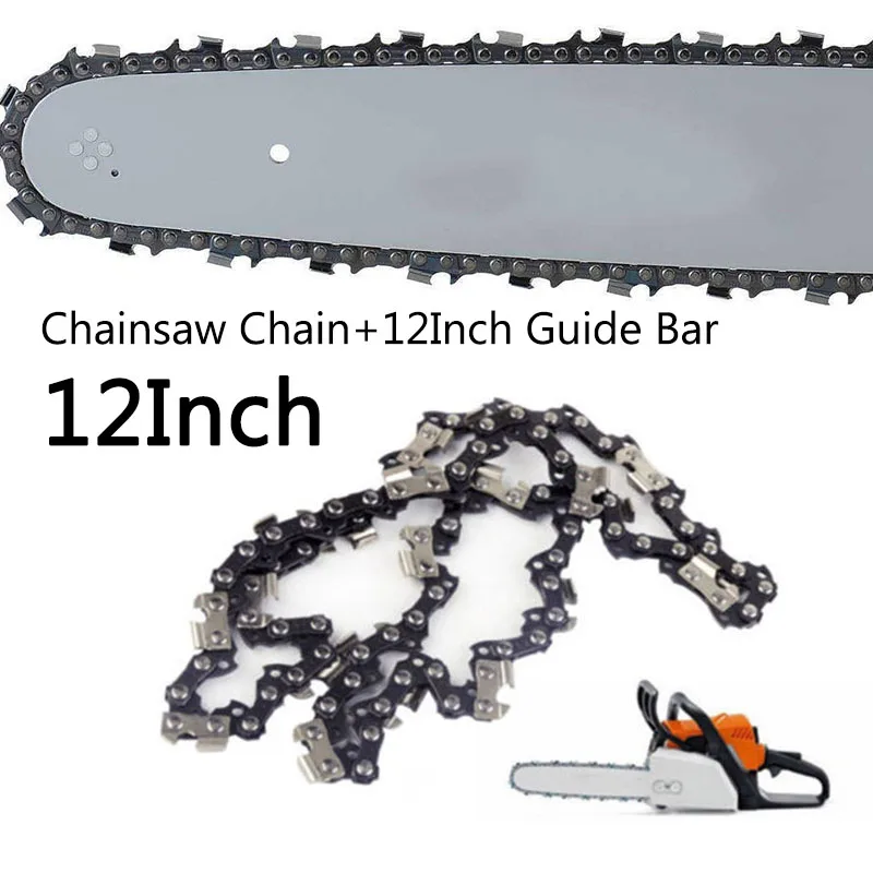 

12 inch 3/8''LP 44 Drive Links Saw Chain+Guide Plate For Stihl MS170 MS180 MS181