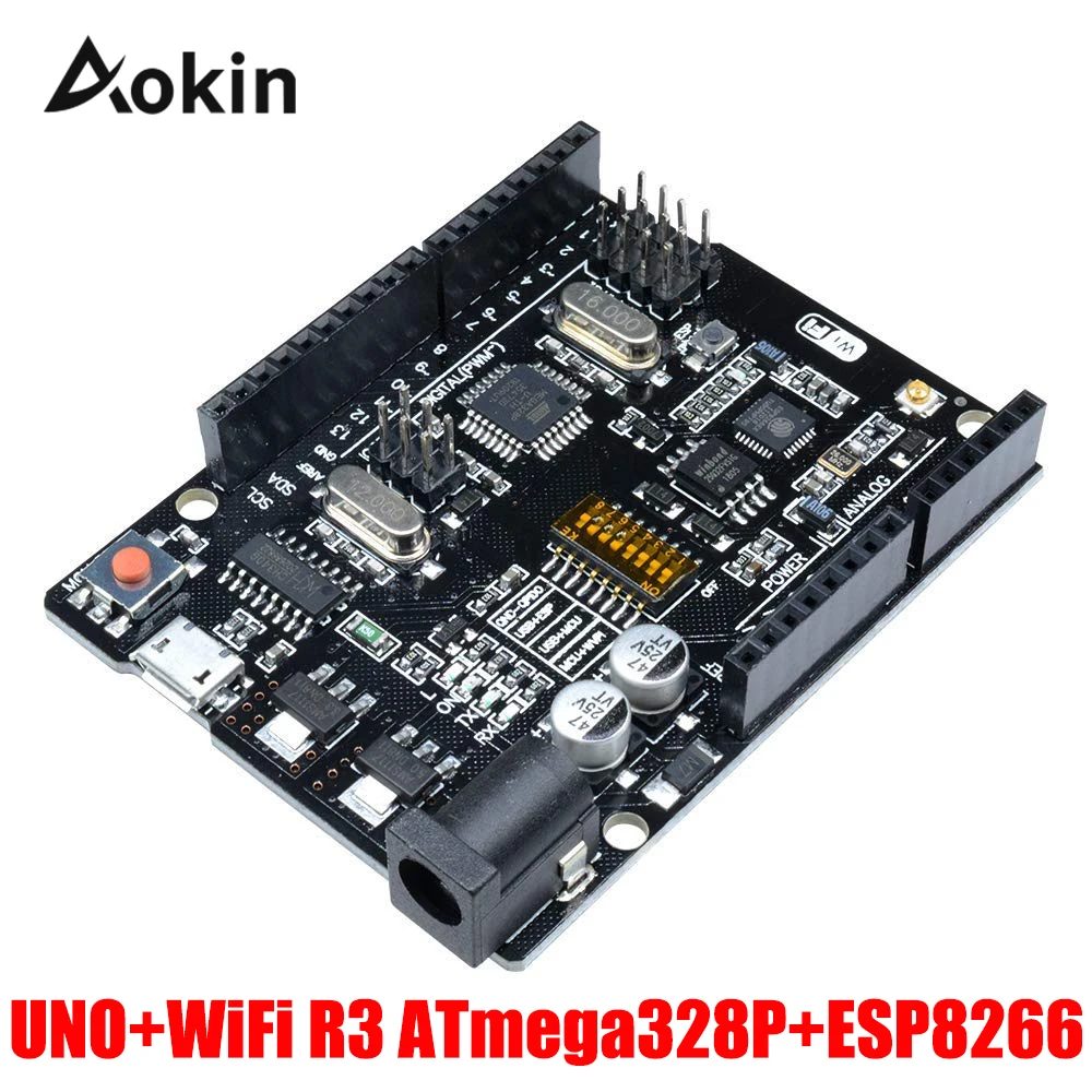 UNO+WiFi R3 ATmega328P+ESP8266 ( 32Mb memory ) USB-TTL CH340G For Arduino Uno NodeMCU WeMos ESP8266 Diy kit | Компьютеры и офис