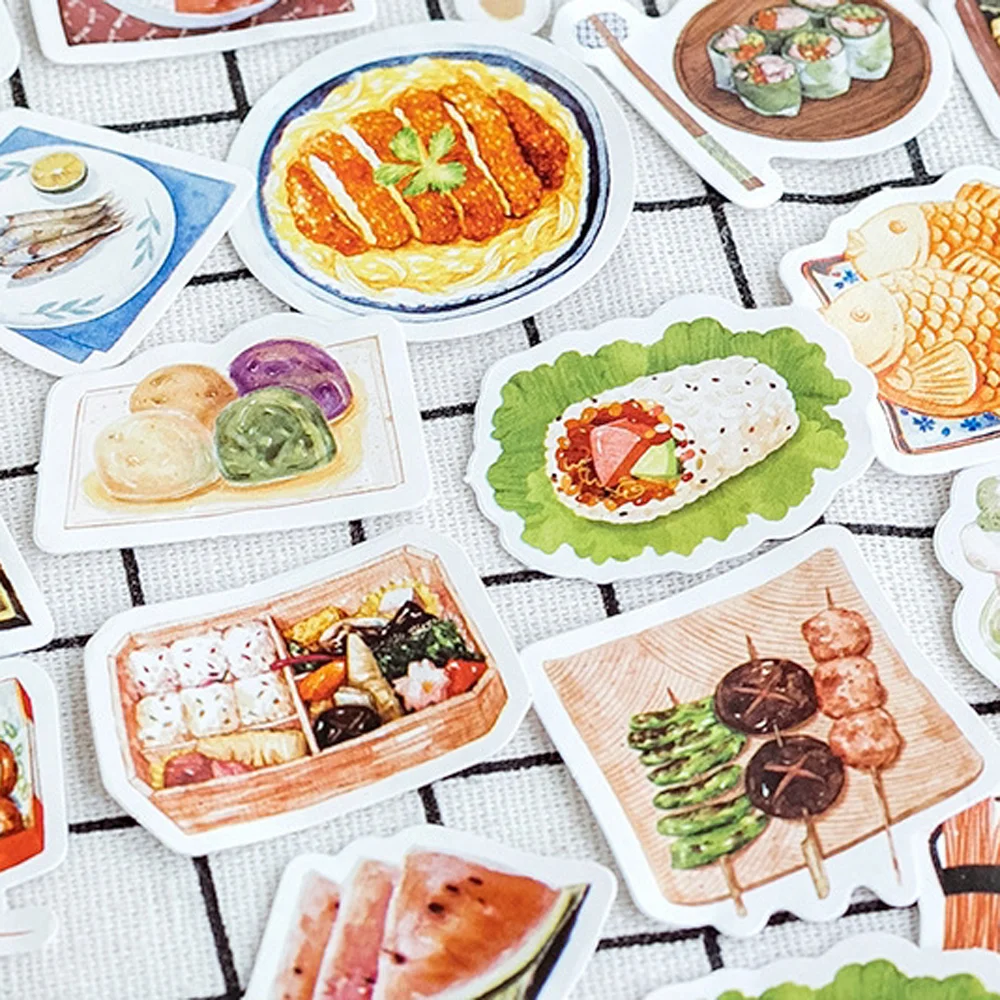 46pcs Kawaii Food Sushi Stickers DIY Scarapbooking Sticker Photo Notebook Decorations Packaging Sealing Labels Stationery Gifts |