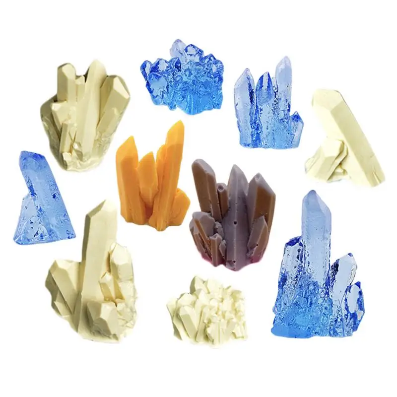 

3D Crystal Column Silicone Molds Candy Chocolate Crystal Aroma Stone Moulds DIY Handmade Ashtray Candle Holder Clay Craft Moulds