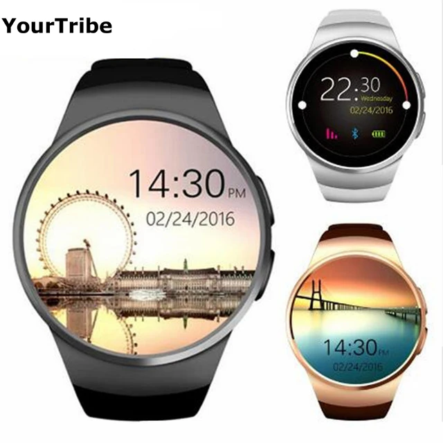 

YourTribe KW18 Smart Watch support SIM Heart Rate Monitor Smartwatch 1.3 inch Touch Screen bluetooth Wristwatch for android IOS