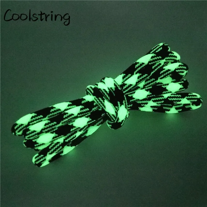 Coolstring Sport Glowing Round Shoelace Glow In The Dark Night Colorful Fluorescent Shoe Laces Athletic Shoestrings For Boots