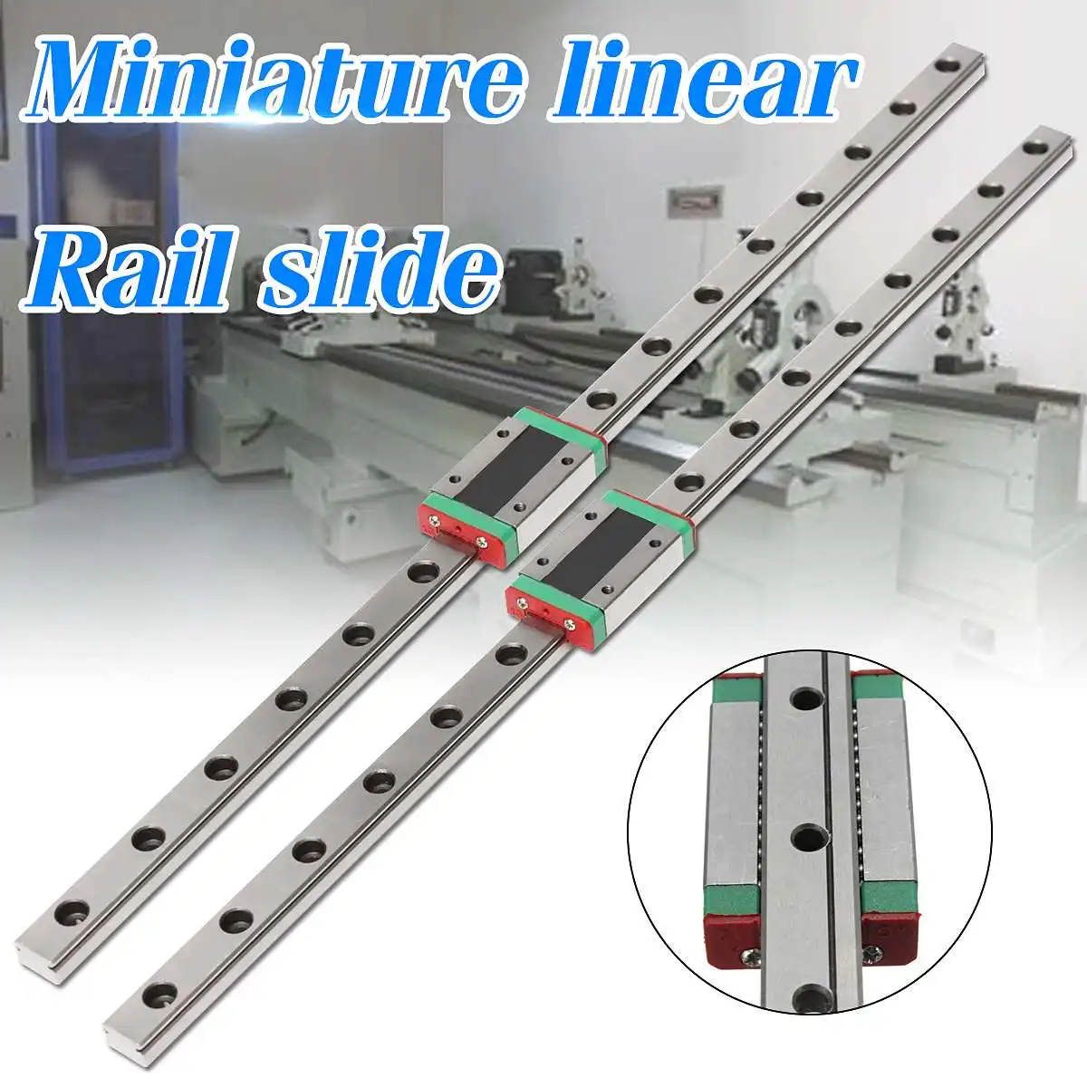 

MGN12 12mm Miniature Linear Rail Slide+MGN12H Carriage for Kossel 3D Printer