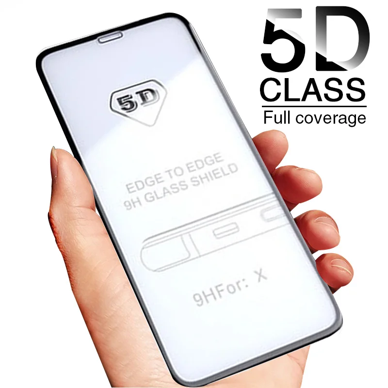 Полное покрытие из закаленного стекла для iPhone XS Max XR X Взрывозащищенная защитная пленка для э