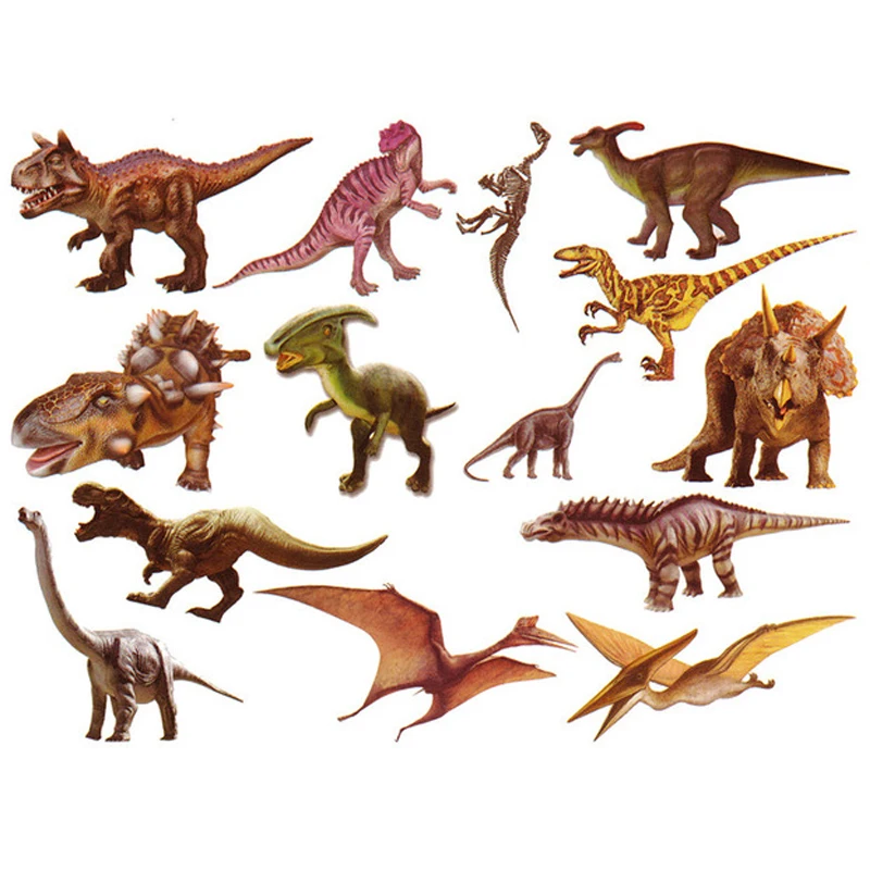 

10pcs/set Dinosaur 3D Animals Stickers Toys For Children On Scrapbook Phone Laptop Educational Cartoon Dinosaur Sticker