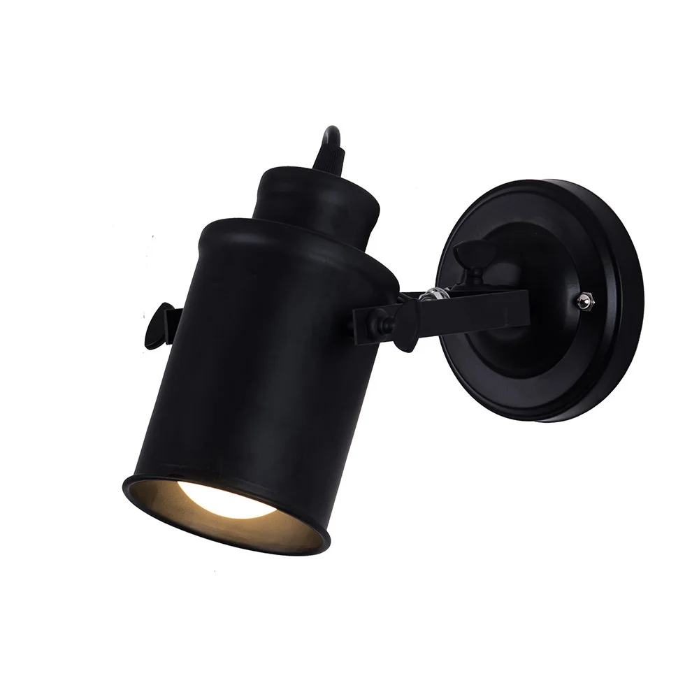 Черный Ретро промышленный E27 настенный светильник светодиодный светильник винтажный настенный светильник s для настенного бра светильник