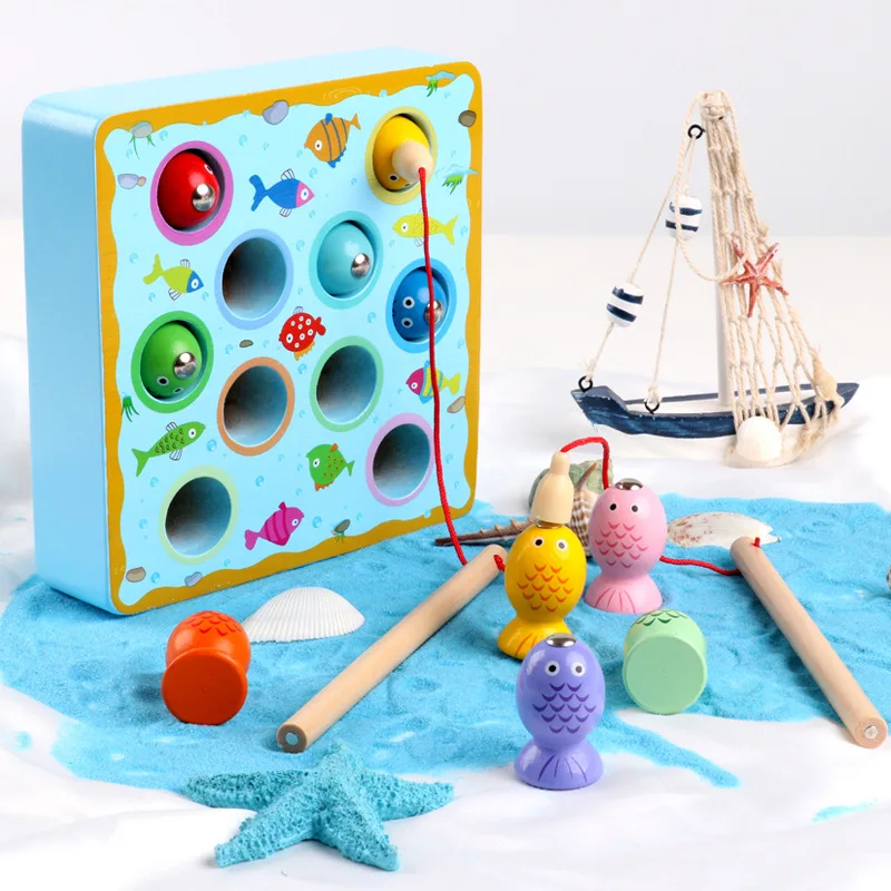 Детские развивающие игрушки магнитная игра рыбалка 1-3 лет Детские Игрушки для раннего развития