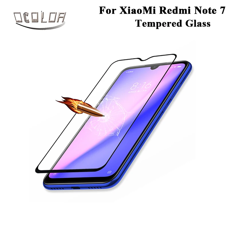 Ocolor для Xiaomi Redmi Note 7 защита экрана из закаленного стекла стальная замена пленки