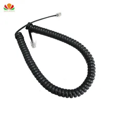 Длинные Тип телефонный шнур чистый Медь телефонный провод объем Curve микрофон 6P4C разъем телефонного кабеля 3 м Телефон линия