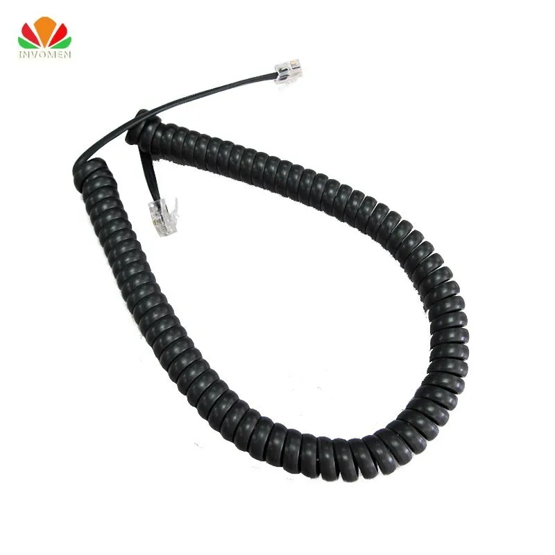 Long type Telephone cord pure Copper wire phone volume curve Microphone 6P4C connector telephone cable 3 meter handset line
