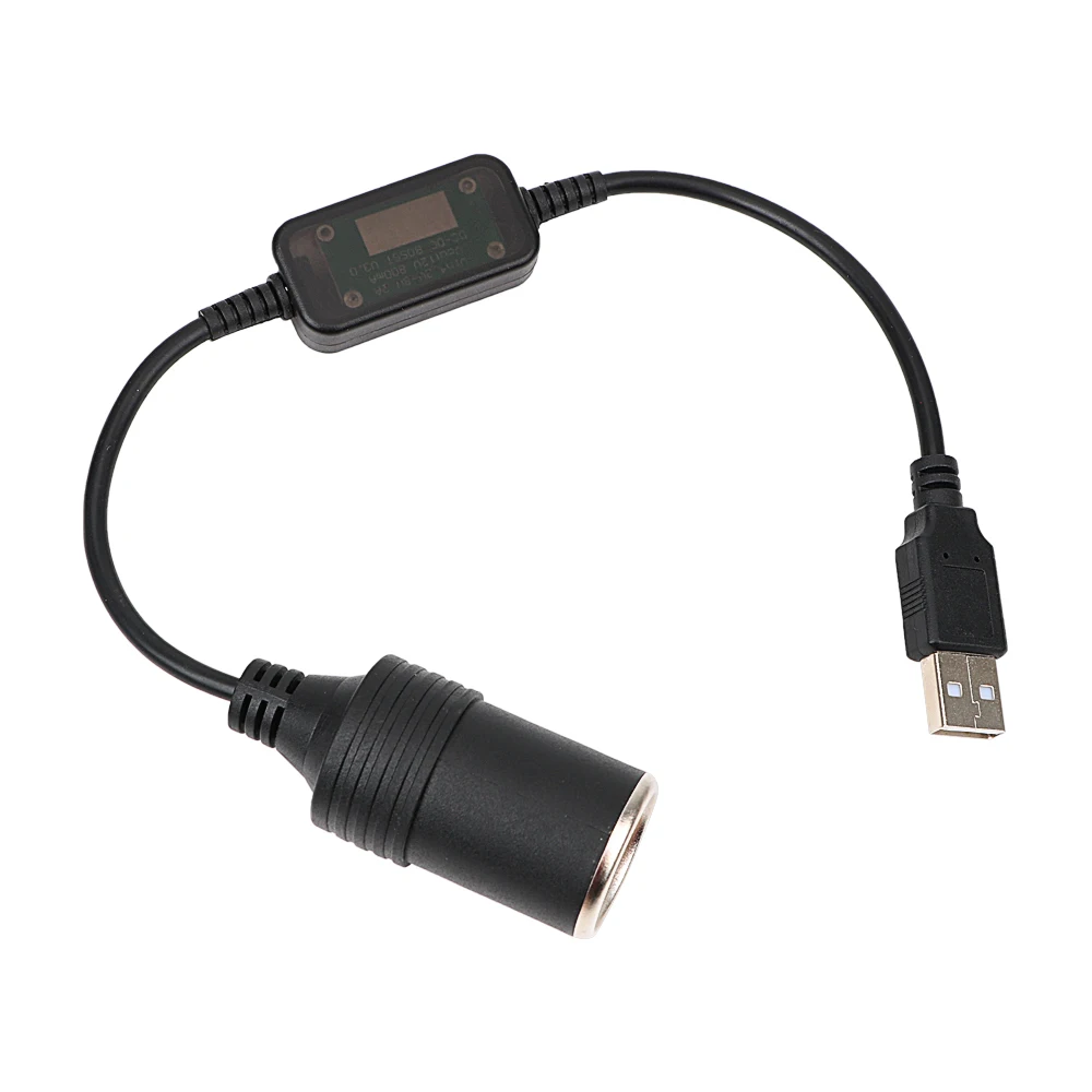 

USB 5V To 12V Converter Adapter Wired Controller Auto Interior Accessories Car Cigarette Lighter Socket Plug Connector Adapter