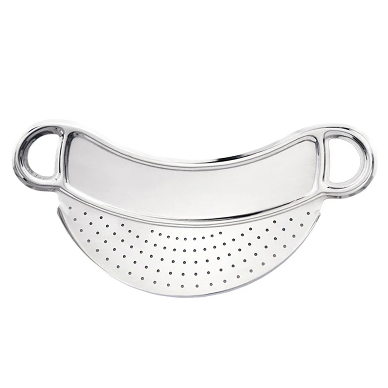Stainless Steel Pot Strainer Drainer Handle Water Filtering Rack Rice Washing Sieve Tool Kitchen Gadgets Tools