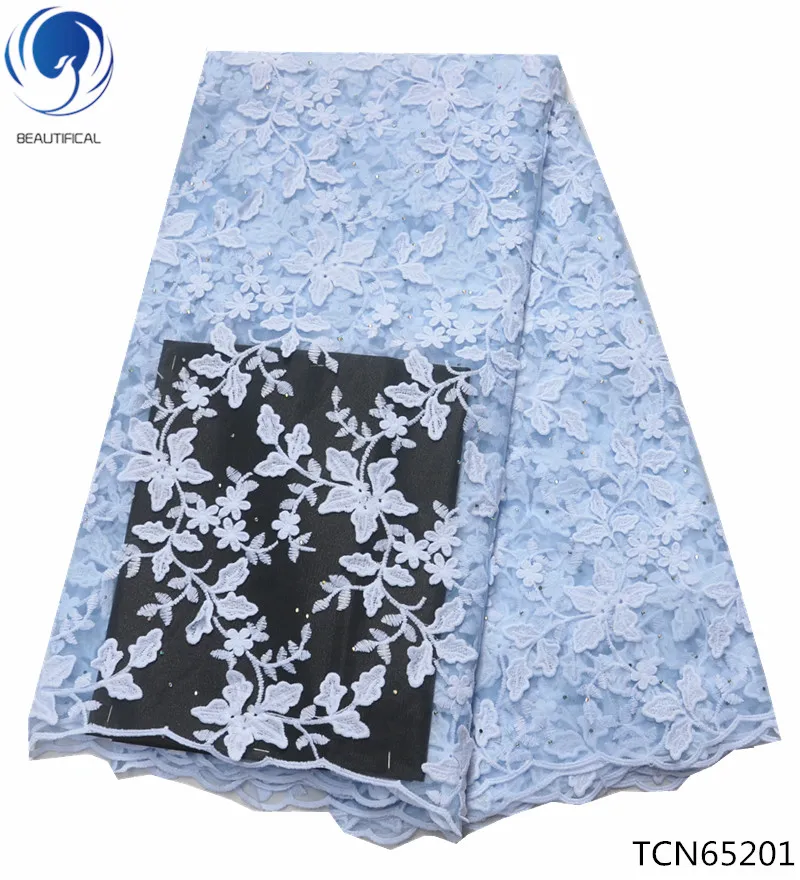

BEAUTIFICAL french lace fabric for dresses white african lace fabric 2018 high quality lace sales material 5yards TCN652