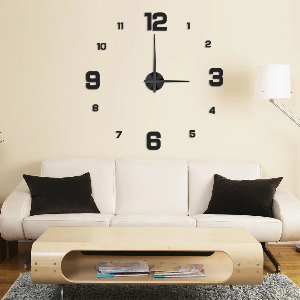 Настенные часы кварцевые акриловые Horloge без шума механизм модный Настенный декор